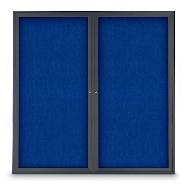 Sliding Door Indoor Enclosed Corkboard, 9